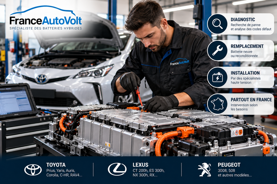 Diagnostic d'une batterie hybride haute tension Toyota , Peugeot , Lexus 